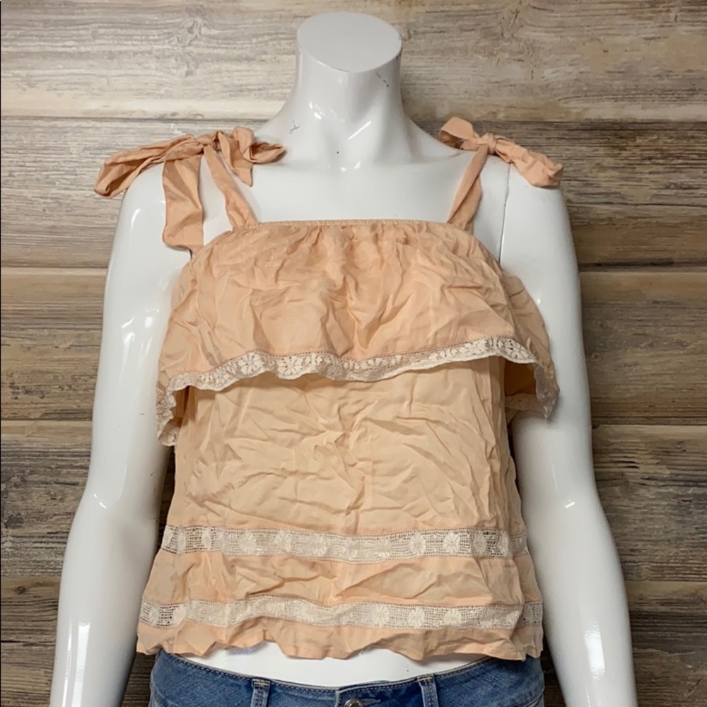 American Eagle Lace Tiered Tank Top NWT